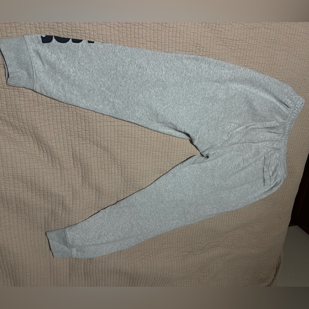 Mens Nike Light Gray 'Just Do It.' Jogger Sweatpants - Picture 2 of 3